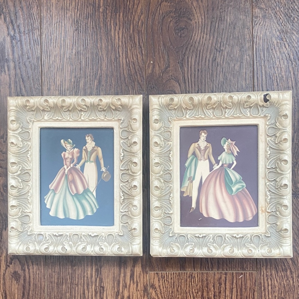 Elegant Vintage-Style Framed Art Set